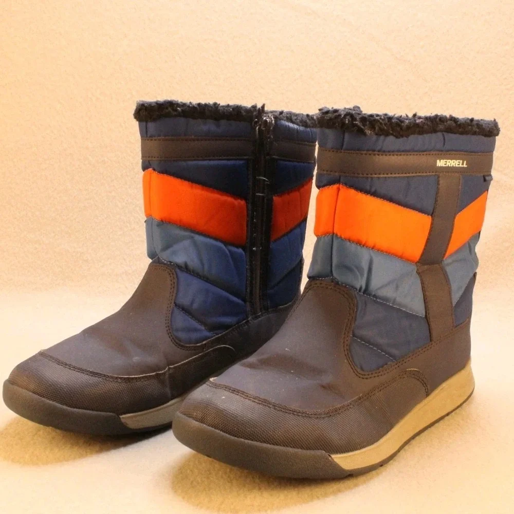 Merrell Alpine Puffer Waterproof Insulated Snow Boots Kids Youth 7